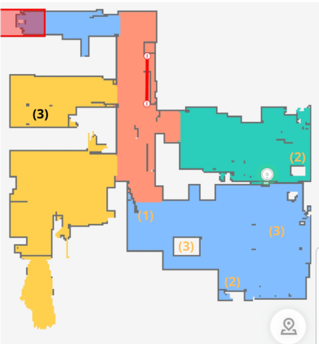 Карта квартиры отображается в приложении Roborock.